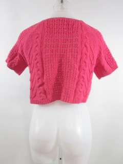 You are bidding on an AUDREY & GRACE Pink Short Sleeve Cable Knit 