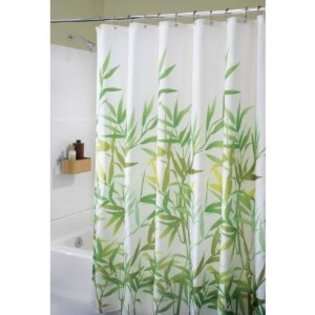 InterDesign Anzu Green Shower Curtain Bathroom Decor 