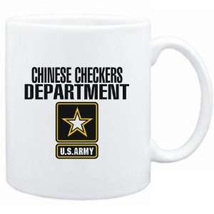  Mug White  Chinese Checkers DEPARTMENT / U.S. ARMY 