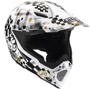  AGV AX 8 Spyder Helmet   Large/White/Black/Gold 