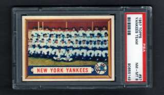 1957 Topps #97 New York Yankees Team PSA NM MT 8  