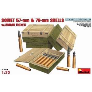   MiniArt 1/35 Soviet 57mm & 76mm Shells w/Ammo Boxes Kit Toys & Games