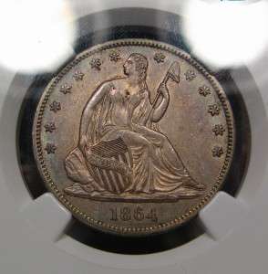   Seated Liberty Half Dollar NGC AU55 CAC *Rare Civil War Date*  