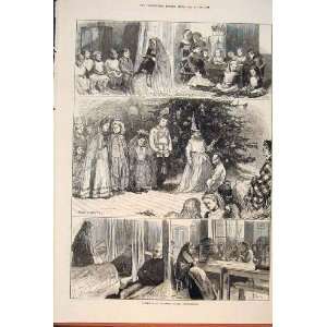    Christmas Nazareth House Hammersmith Old Print 1874