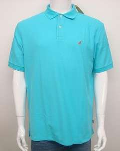 NAUTICA MENS ANCHOR SOLID POLO SHIRT TURQUOISE K21003 4WV SELECT SIZE 