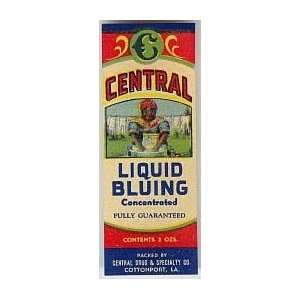  Vintage Central Liquid Bluing Labels Black Americana 