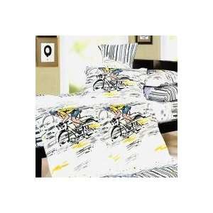  Bedding   [Sporting Style] 100% Cotton 4PC Duvet Cover Set (Queen 