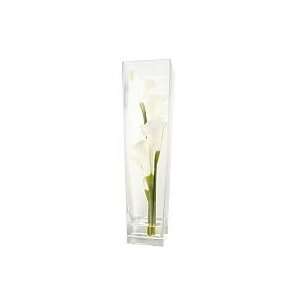 Linda Dano Faux Floral Calla Lily in Glass Vase 