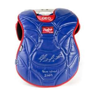 Geovany Soto Chicago Cubs Autographed Game Used Chest Protector with 