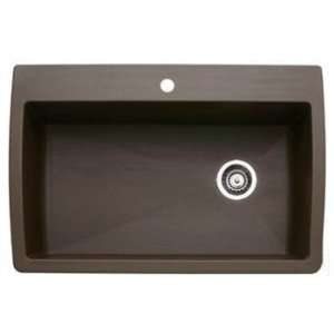  440192 34 Drop In/Undermount Single Bowl Granite Sink with 9 1 