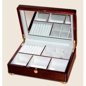  Chesca Wooden Jewelry Box with Mirror