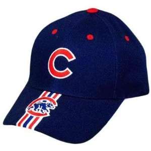   CHICAGO CUBS BLUE RED WHITE BASEBALL VELCRO HAT CAP