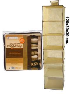 ORGANISATOR HÄNGESCHRANK STOFFREGAL 120x30x30 BEIGE 022  