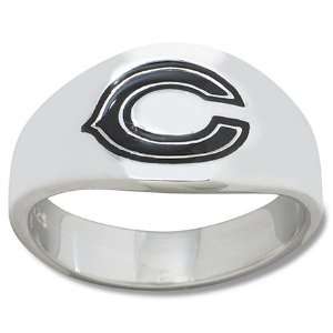   Silver Chicago Bears Logo Enamel Ring NEW GEMaffair Jewelry