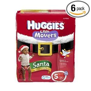  Huggies Little Movers Santa Diapers, Step 5, 21 Count 