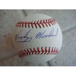 Woody Woodward Autographed Ball   Official Ml  Sports 