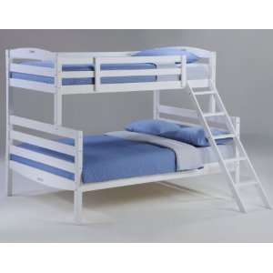  Sesame Twin / Full Bunk Bed (White) (63.6H x 80.2W x 56 