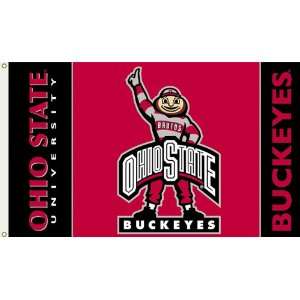   Buckeyes 3 by 5 Foot Flag Brutus with Grommets