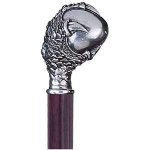  Claw and Ball Pewter Walking Stick