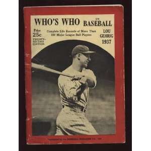  1927 Whos Who Lou Gehrig New York Yankees Cover VG+ 
