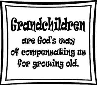 Grandchildren Wall Words Stickers Vinyl Decal Quote  