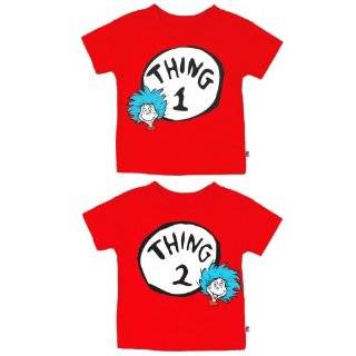 Dr. Seuss By Bumkins Toddler Tee Shirt Thing 1 & 2 Combo (Large) by 