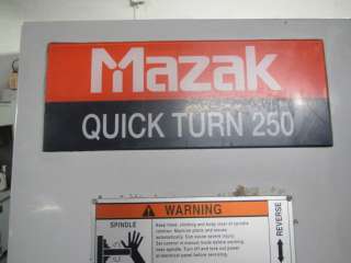 2002 Mazak Quickturn 250 CNC Turning Center Lathe 5000RPM 20centers 