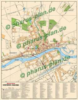 Historische Pharus Stadtpläne Landsberg (Warthe) 1912 und 1938 