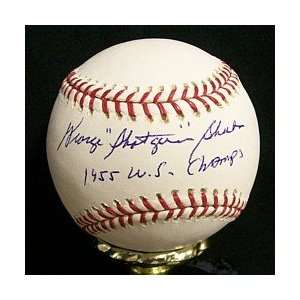 George Shotgun Shuba Autographed Baseball   1955 WS Champs 
