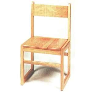   S15 Oak Library Chair with Sled Base 15 Inch Seat Height Office