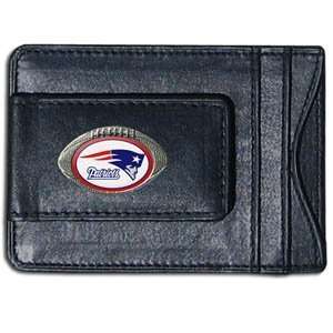  NFL Football New England Patriots Leather Money Clip Card 