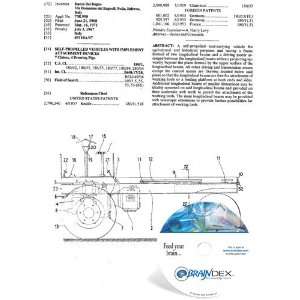  NEW Patent CD for SELF PROPELLED VEHICLES WITH IMPLEMENT 