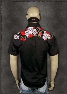 Skull & Roses ★ Cowboy Western Herren Hemd Outfit Shirt Wear M L 