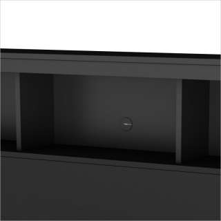   Full Bookcase Solid Black Finish Headboard 066311045840  