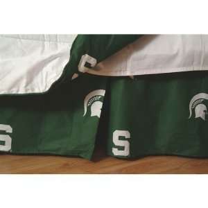  Michigan State Spartans Printed Dust Ruffle Queen