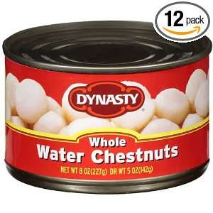 Dynasty Canned Whole Water Chestnuts, 8 Ounce (Pack of 12)  