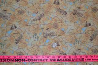 OOP SUSAN WINGET GREAT TRAVEL MAP PRINT CP35593 1 YARD  