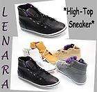 Damen Ankle Boots Turnschuhe High Top Sneaker Vintage Schuhe neu 5 
