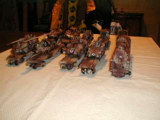 CUSTOM PAINTED O GUAGE SET   DONE AS ISRAELI WAR TRAIN (SPECIAL PRICE 