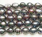 PW0080 5STRDS 7X10MM BLACK BAROQUE FW PEARLS 15  
