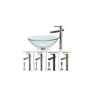   12mm 1300AB Glass Bamboo Faucet Combo Vessel Sink