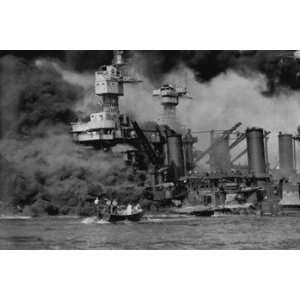  USS West Virginia at Pearl Harbor   Poster by L Labarta 