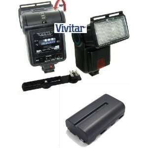  Vivitar SF4000 Swivel, Bounce & Zoom Slave Flash With Flash 