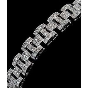  All Ice Hip Hop Bracelet  Platinum Style 