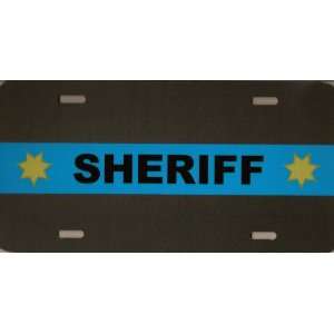  Sheriff 7 Point Stars Memorial Line License Plate (Plastic 