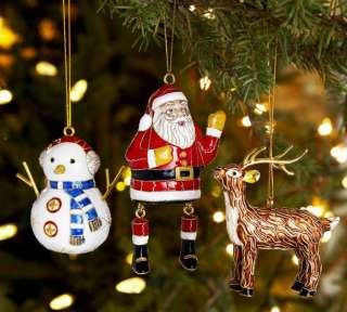 NEW Pottery Barn Cloisonne REINDEER Ornament ~Christmas  