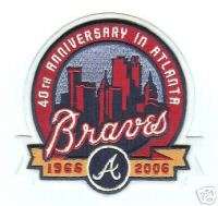 2006 ATLANTA BRAVES 40TH YEAR OFFICIAL MLB JERSEY PATCH  