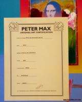 Peter Max MONA LISA Original Acrylic Mixed Medica Painting 19X15 Da 