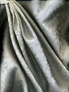 3y Cream Floral Satin Jacquard Bridal Gown Fabric m45  
