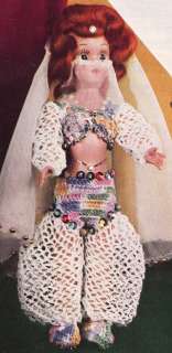Crochet Doll QUEEN SHEBA Belly Dancer 7 Clothes Pattern  
